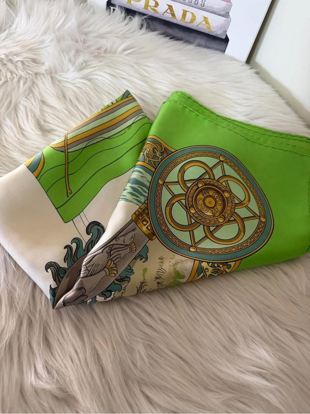 Hermes Les Normands Silk Scarf.